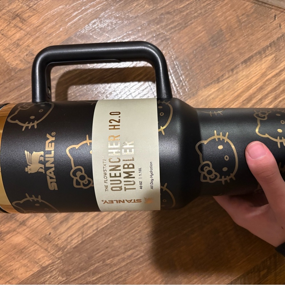 Stanley Black and Gold Hello Kitty Tumbler